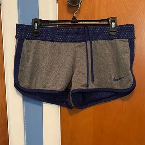Nike Gray and Blue Athletic Shorts Lightweight Performance